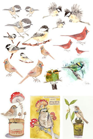 Roycycled Catalog Birds Decoupage Paper