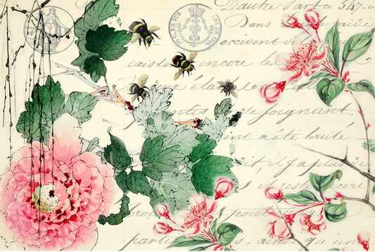 Roycycled Cherry Blossoms Decoupage Paper