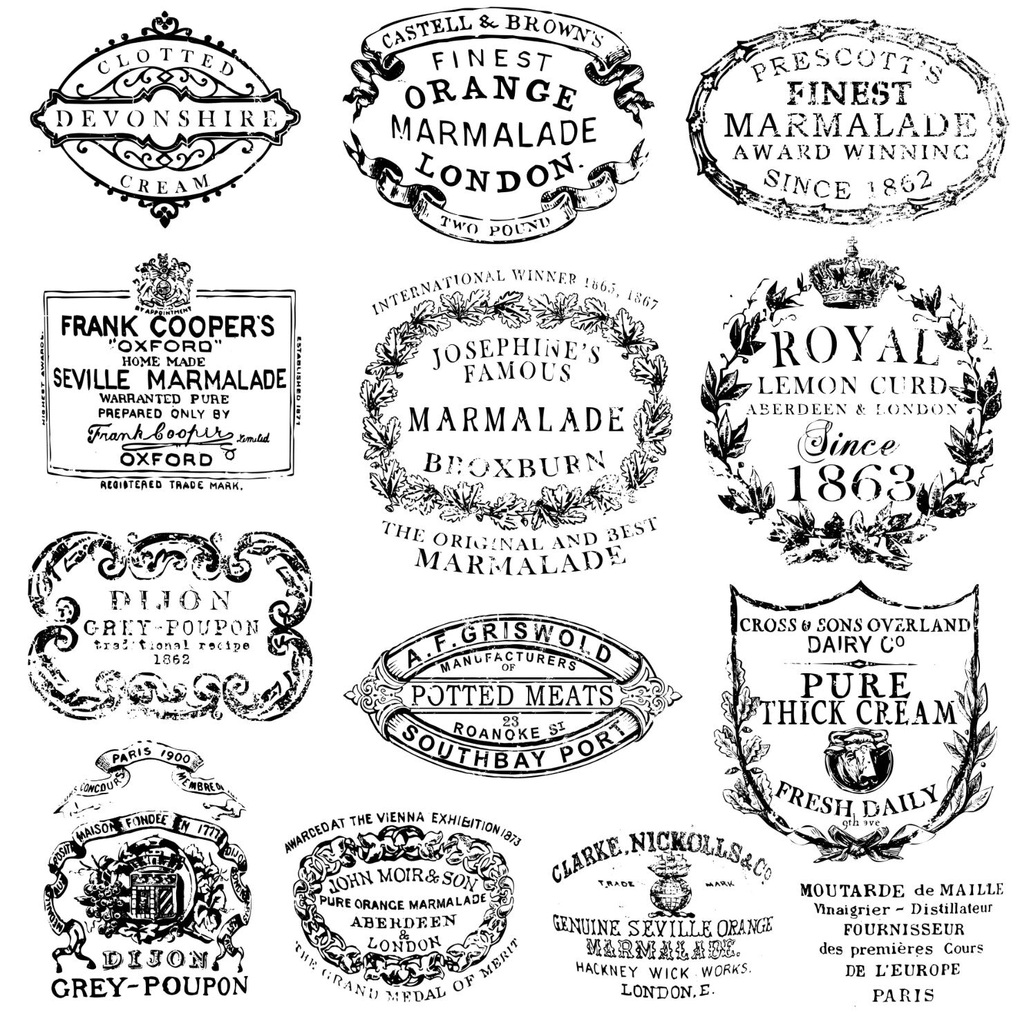 Crockery 12×12 DECOR STAMP™