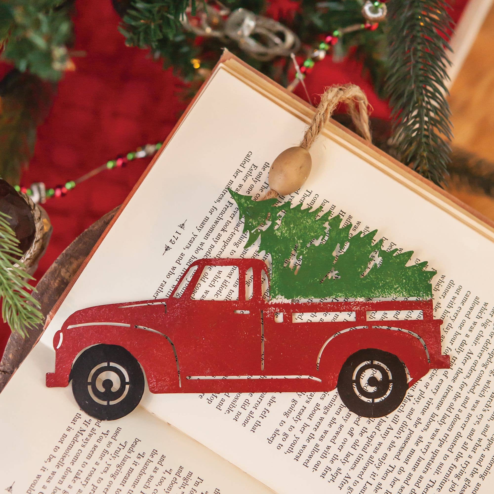 Christmas Truck Iron Ornament