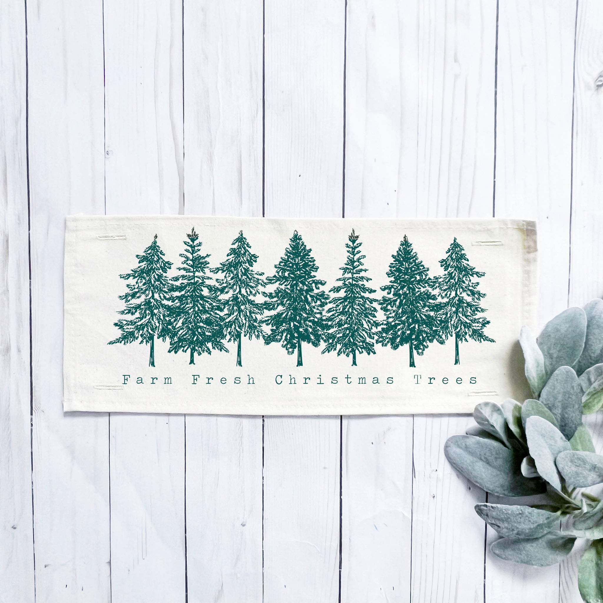 Farm Fresh Evergreen Pillow Panel