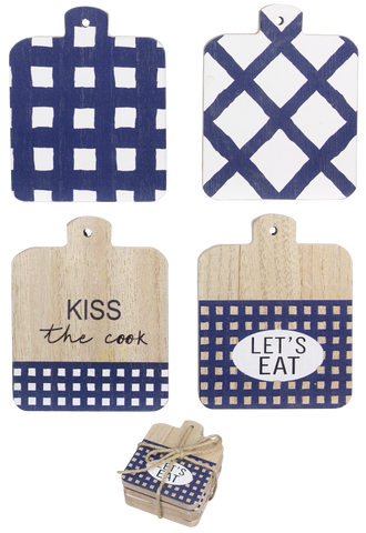 Wood Kitchen Coaster Set of 4