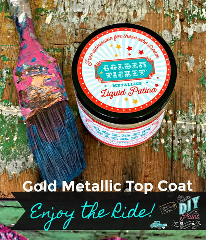 Gold Liquid Patina AKA Golden Ticket | Debi's DIY Paint