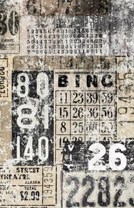 Roycycled Grunge Numbers Decoupage Paper