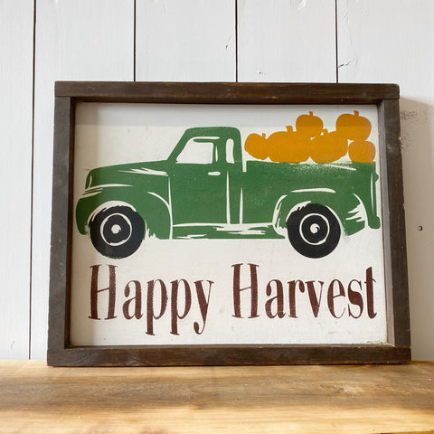 Happy Harvest 13x17 Wooden Sign