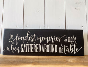 The Fondest Memories 17x5.5  Wooden Sign