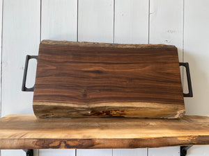 Raw Edge Walnut Charcuterie Board/Serving Tray