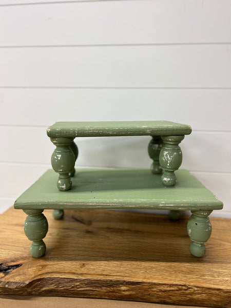 Distressed Sage Green Risers