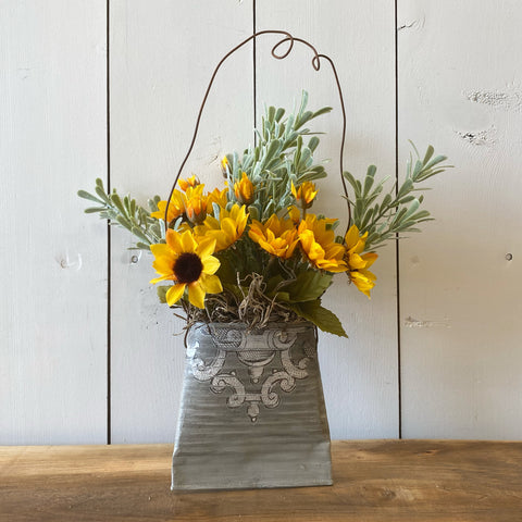 Small Sunflower Tin Pocket