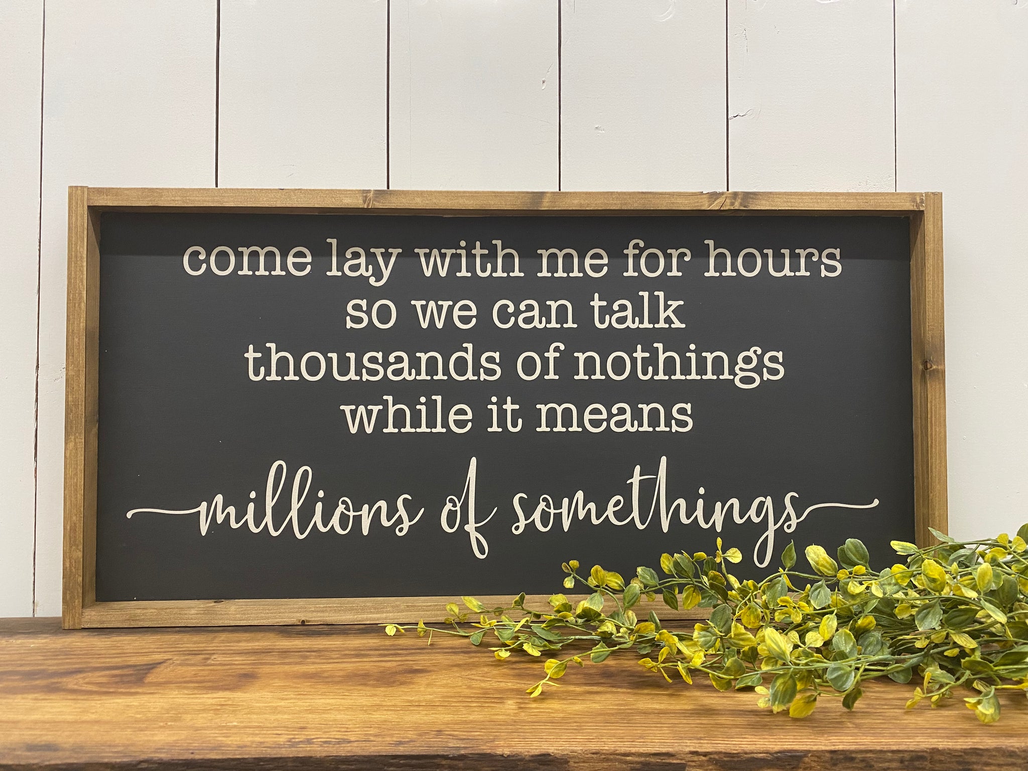 Millions of Somethings 12x25 Wooden Sign