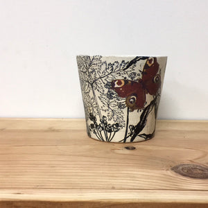 Small decorated flower pot