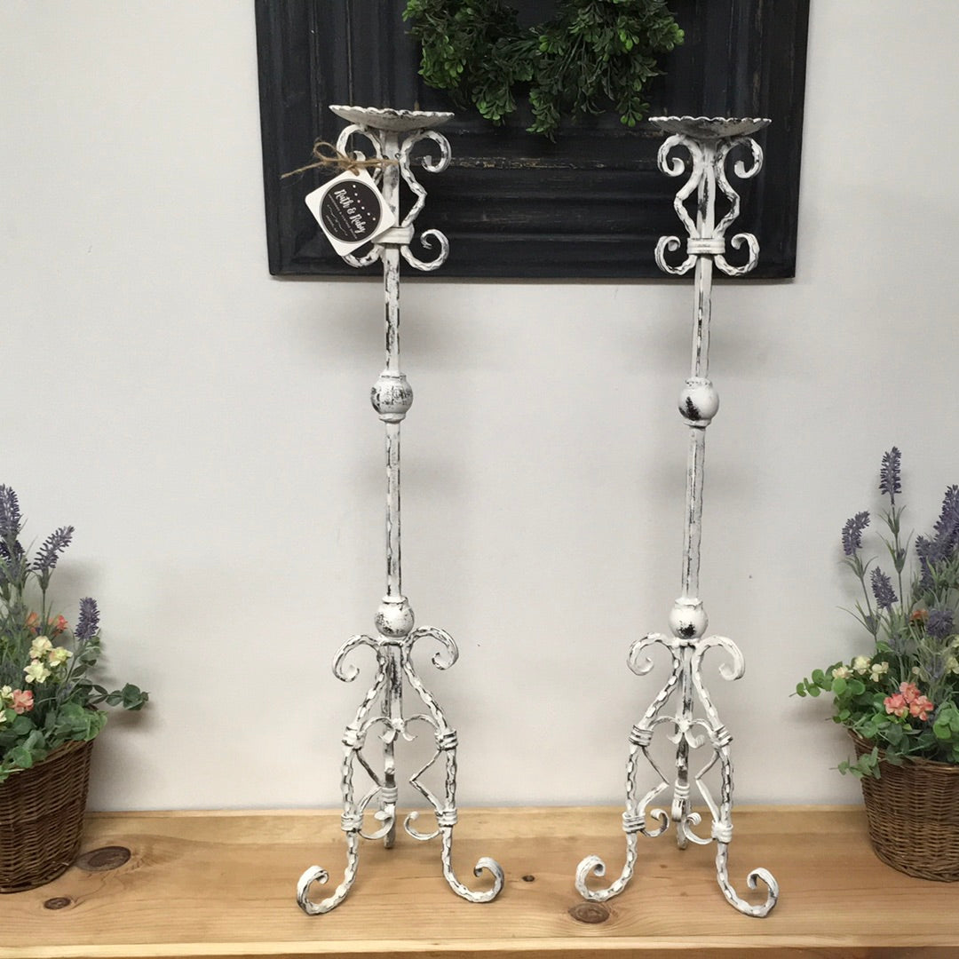 Large candle holders (pair)