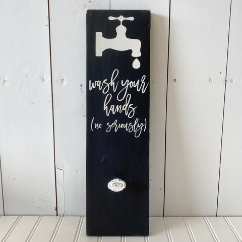 Wash Your Hands Towel Holder
