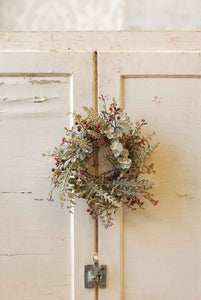 11" Eucalyptus Candle Ring | Red | 3" Inner