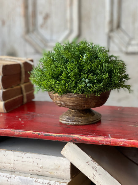 Dripping Cedar Half Sphere | 10"