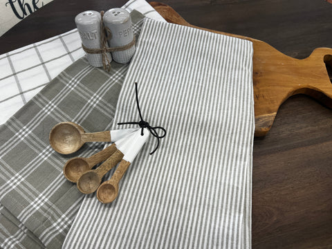 Tan Striped Dish Towel | Set of three