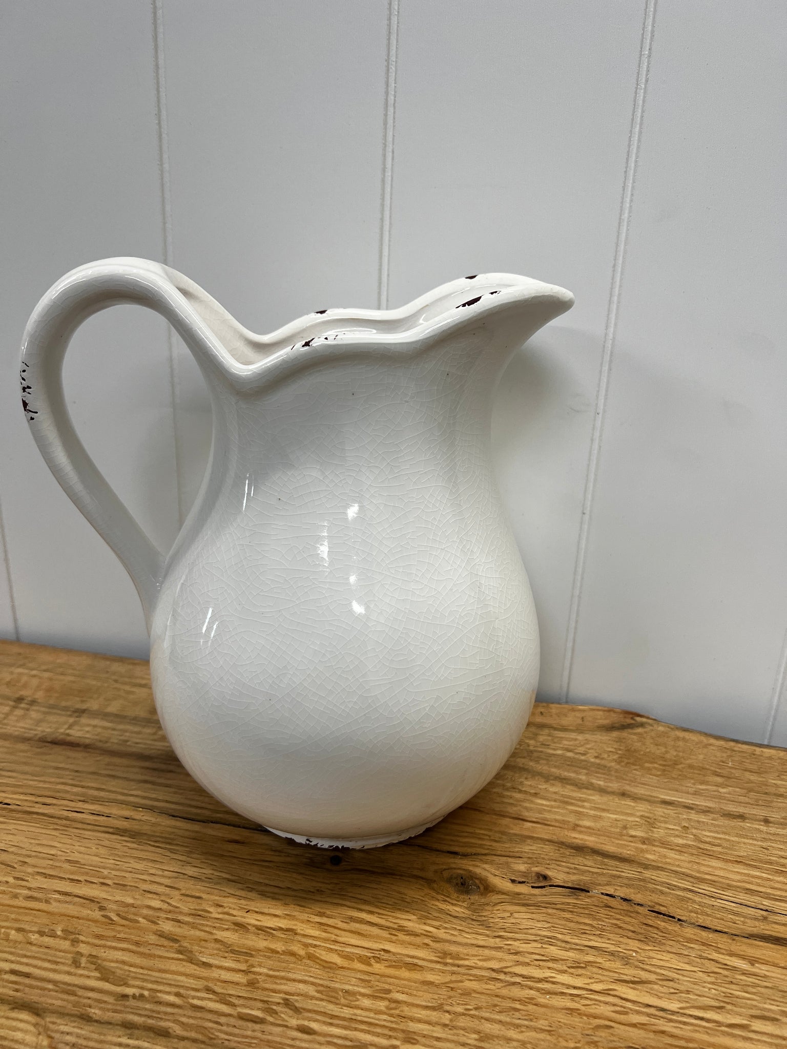 White French Country Pitcher