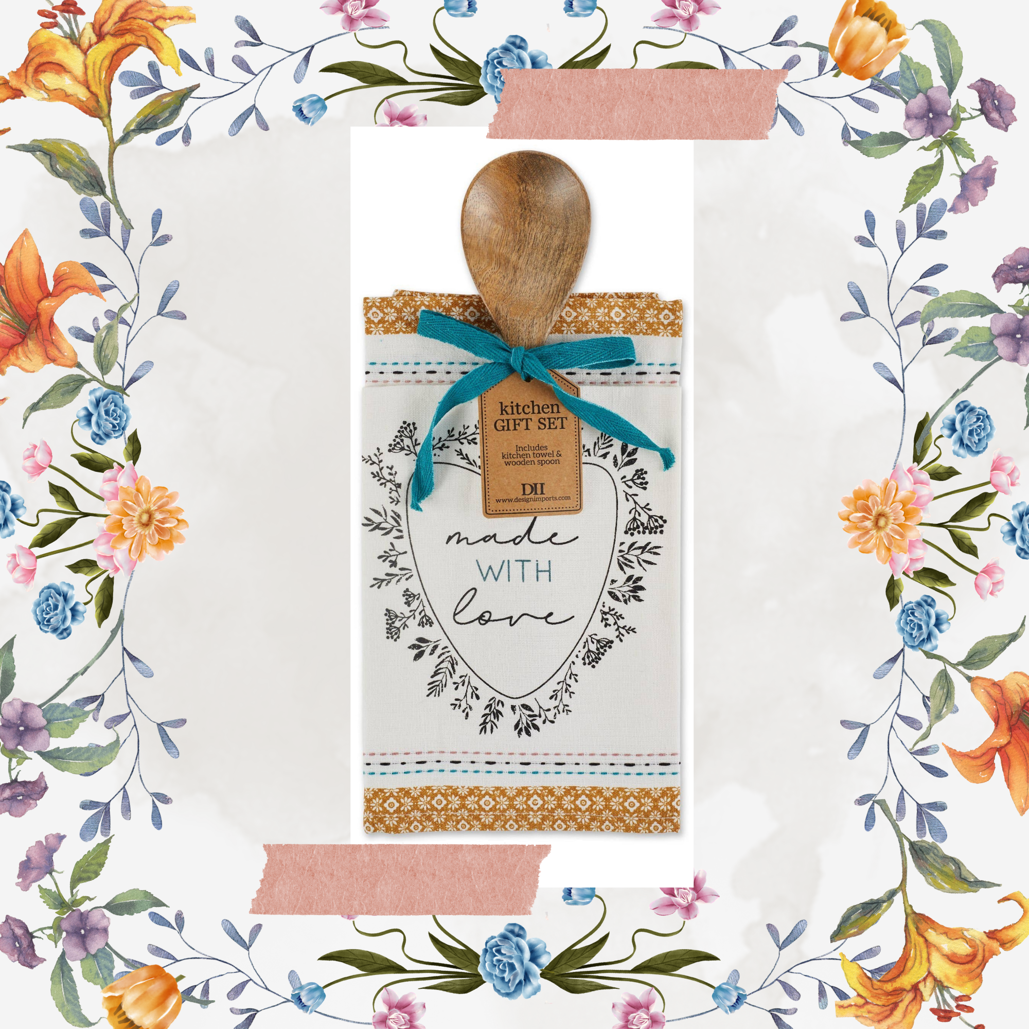 Made With Love | Dish Towel and Spoon set