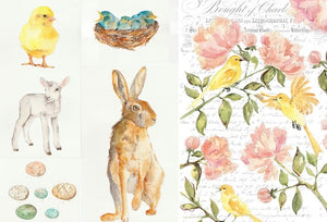 Roycycled Spring Blocks Decoupage Paper