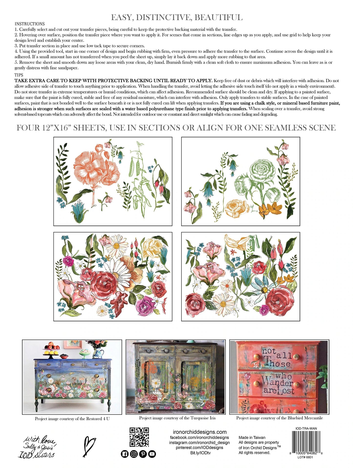 Wander | IOD Transfer Sheets (12x16)